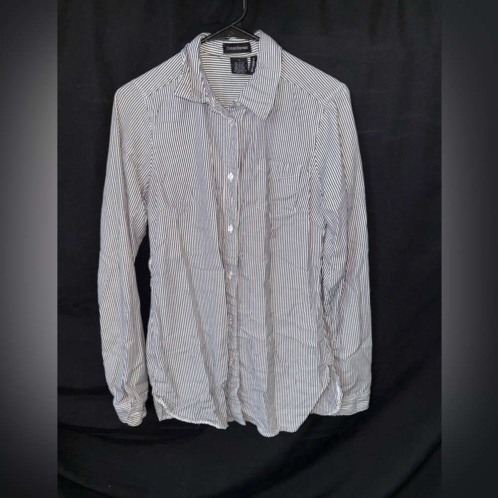 Express Button Down Oversized Dress Shirt